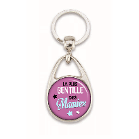 Porte-clés pour la plus gentille des mamies - recto/Verso