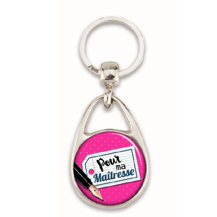       Porte clés maitresse - idée cadeau - Em création
    