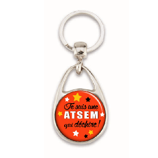 Porte clés Aide de Vie Scolaire - Atsem qui déchire - Idée cadeau