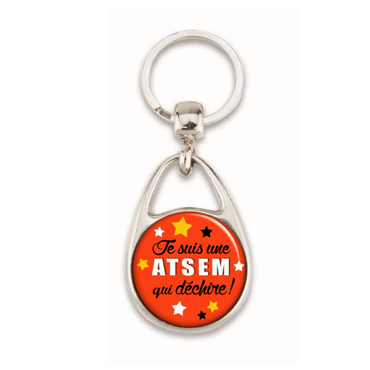Porte clés Aide de Vie Scolaire - Atsem qui déchire - Idée cadeau