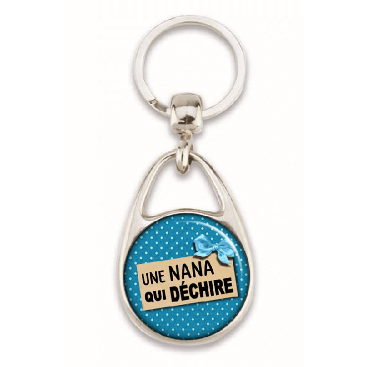       Un porte-clés bleu pour une nana qui déchire
    