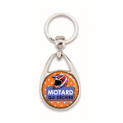 Porte clé "Motard qui déchire" en vente sur em-creation.fr