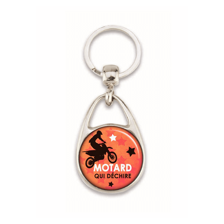 Porte clé "Motard qui déchire"
