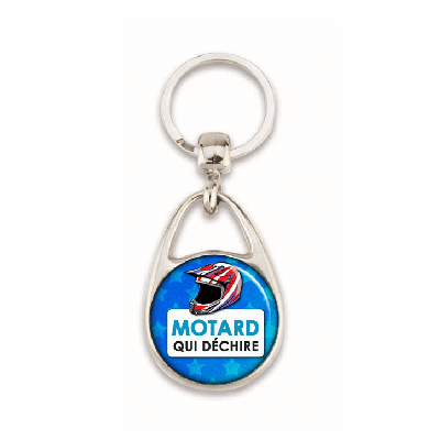 porte clé un motard qui déchire