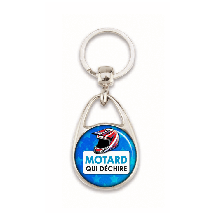       porte clé un motard qui déchire
    