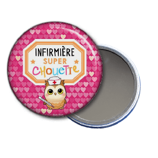 Miroir de poche infirmière - Idée cadeau