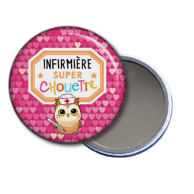 Miroir de poche infirmière - Idée cadeau