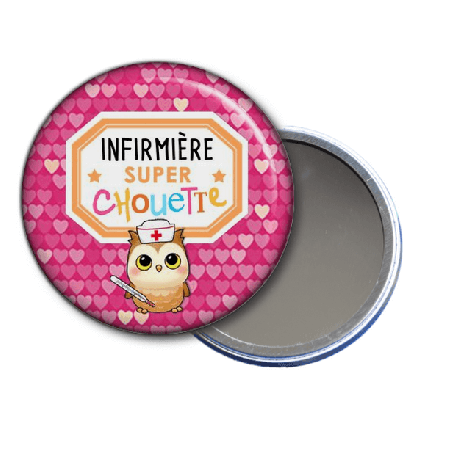       Miroir de poche infirmière - Idée cadeau
    