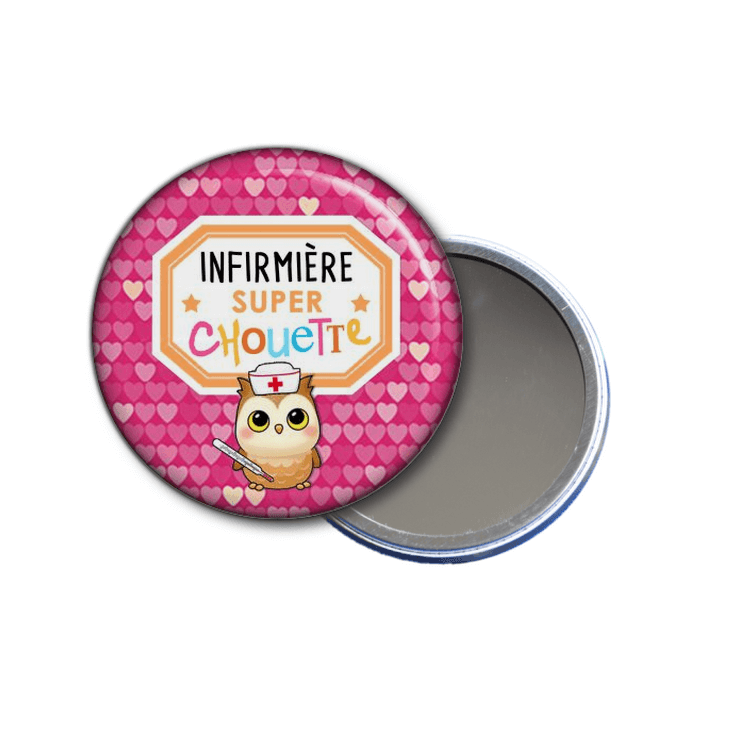 Miroir de poche infirmière - Idée cadeau