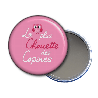 Miroir de poche "La plus chouette des copines" rose - Miroir de poche