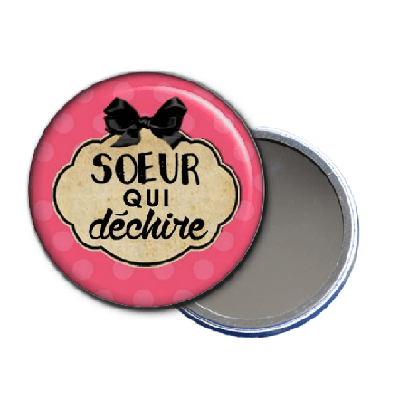      idée cadeau - miroir de poche soeur qui déchire - toutes les idées cadeaux sont sur em-creation.fr
    