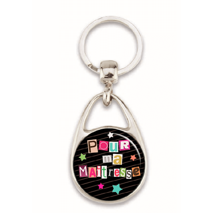       idée cadeau maitresse-porte clés maitresse pas cher
    
