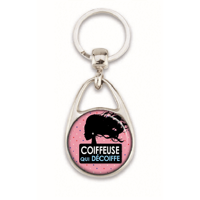 Porte clés coiffeuse - em creation