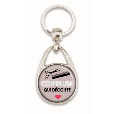 Porte clés coiffeuse - em creation