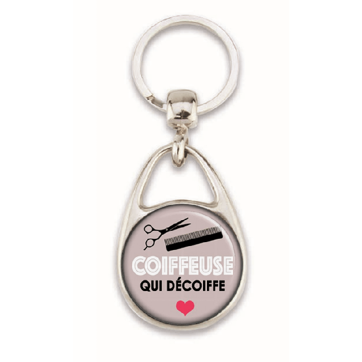 Porte clés coiffeuse - em creation