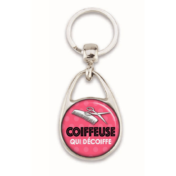 Porte clés coiffeuse - em creation