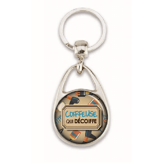 Porte clés coiffeuse - em creation