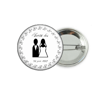 Badge invité mariage personnalisable