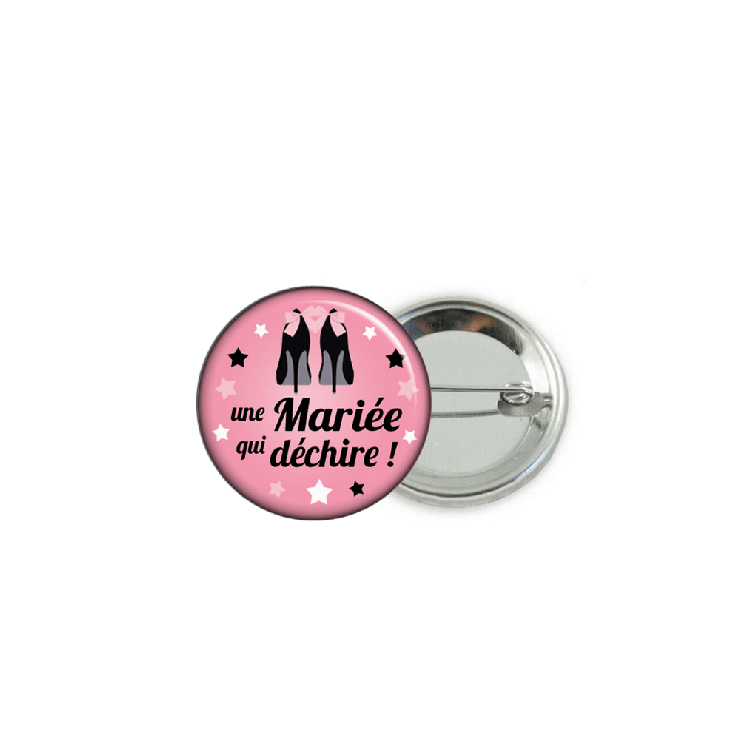 Badge une mariée qui déchire - Em creation