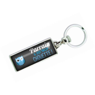 Porte clef Parrain - Idée cadeau - angora