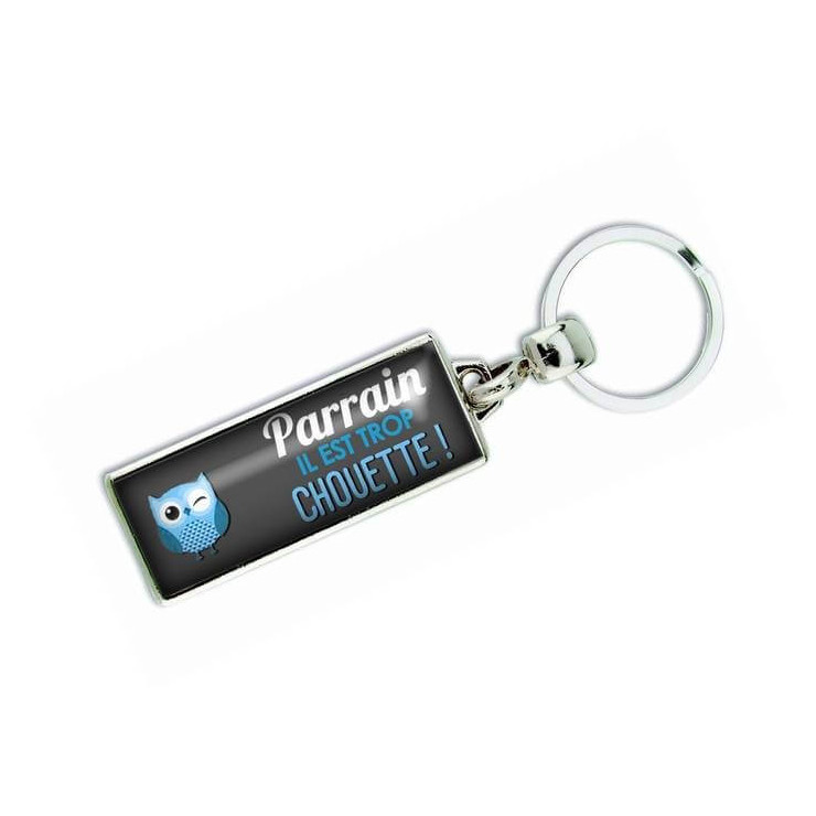 Porte clef Parrain - Idée cadeau - angora