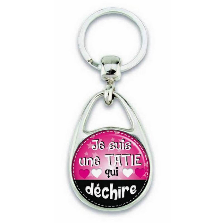 Porte clés 'je suis une tatie qui déchire' - Em création