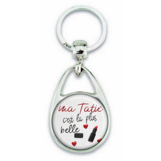 Porte clés 'ma tatie est la plus belle' - Em création