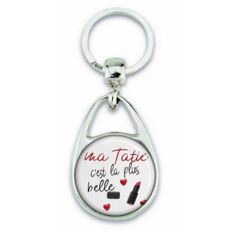 Porte clés 'ma tatie est la plus belle' - Em création