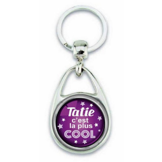 Porte clés 'Tatie c'est la plus cool' - Em création