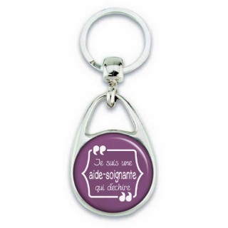 Porte clés pour une aide soignante qui déchire - Em création
