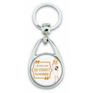 Porte clés 'je suis une aide soignante formidable'