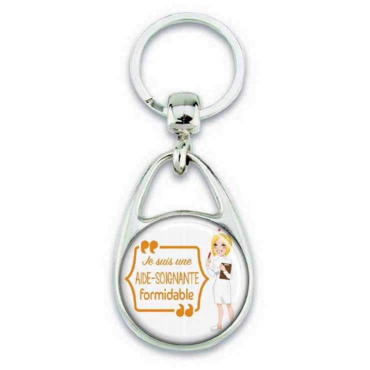 Porte clés 'je suis une aide soignante formidable'