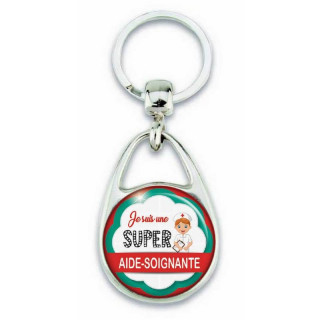 Porte clés je suis une super aide soignante - Em création