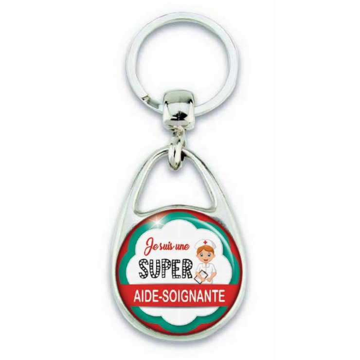 Porte clés je suis une super aide soignante - Em création