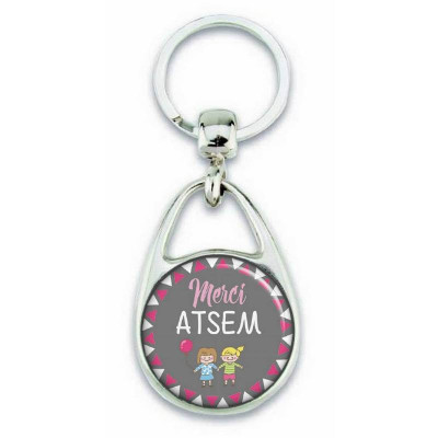 Porte clés "Merci atsem" - Em création