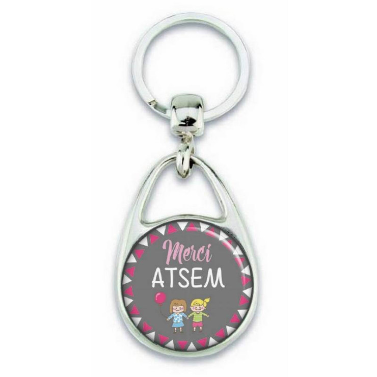 Porte clés "Merci atsem" - Em création