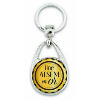 Porte clés "Une atsem en OR" - Em création