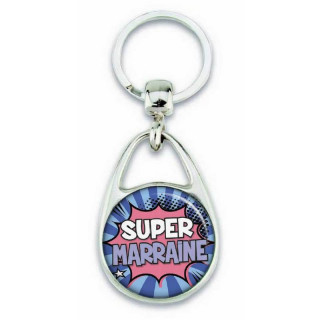 Porte clés super marraine comics - Em création