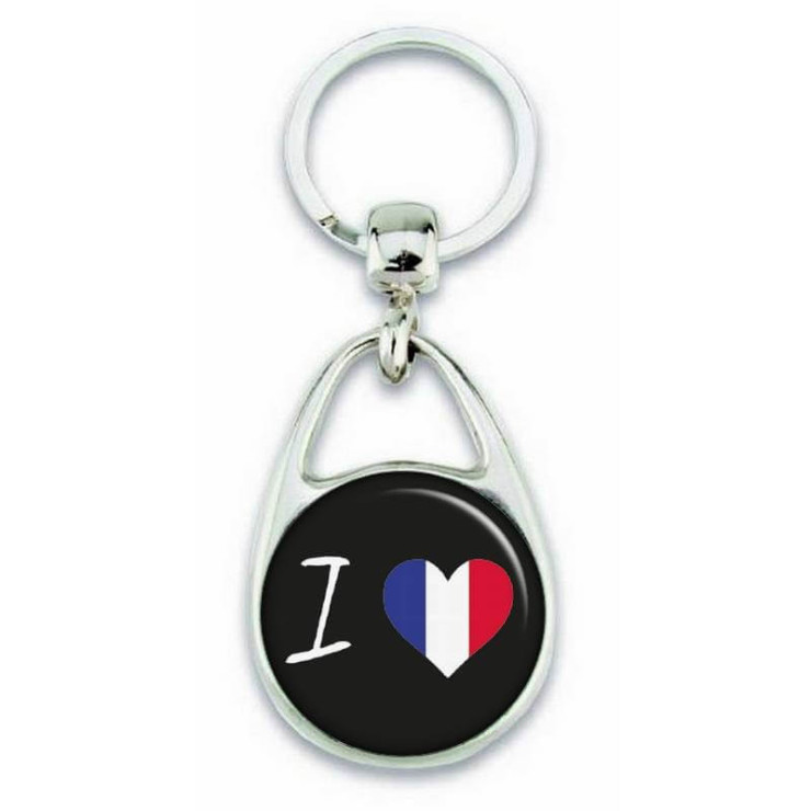 Porte clés J'aime la france - Em création