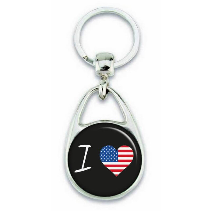 Porte clés ' J'aime les États-Unis ' - Em création