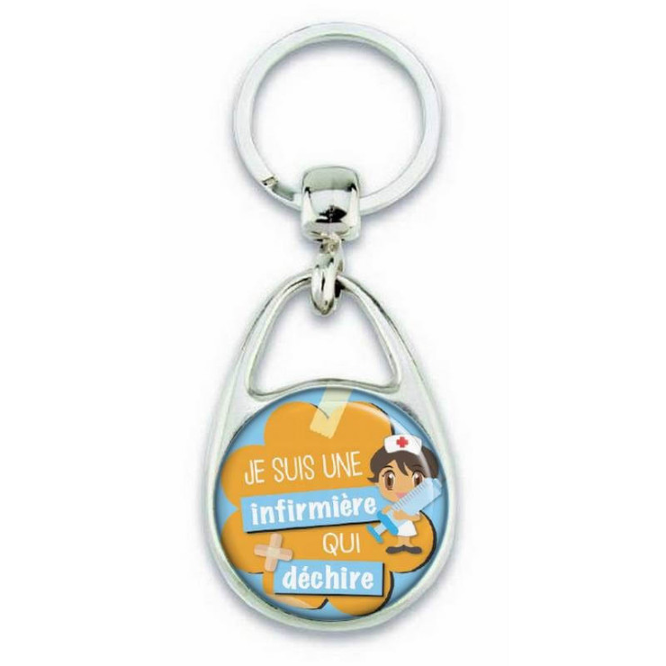 Porte clés "Je suis une infirmière qui déchire" - Em création