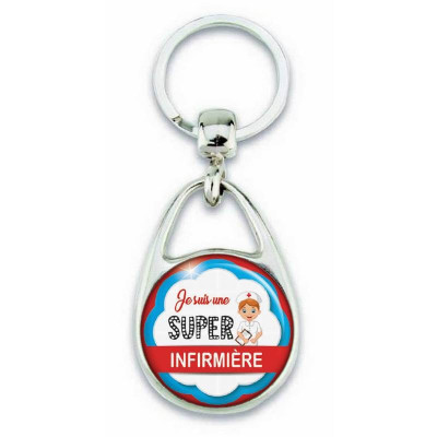 Porte clés "Je suis une super Infirmière" - Em création
