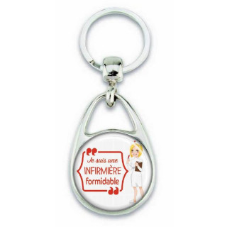 Porte clés "Je suis une infirmière formidable" - Em création