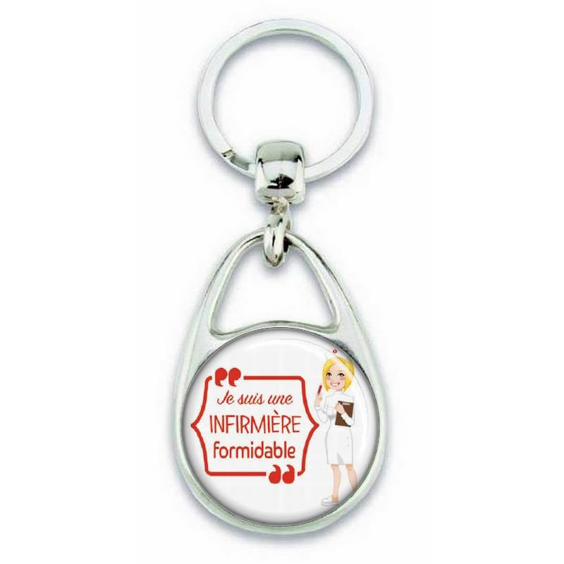 Porte-clés Infirmière Personnalisé – Cadeau Gravé Pour Collègue, étudiante, Ou Amie Soignante