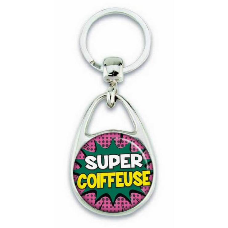 Porte clés "Super coiffeuse" - Em création