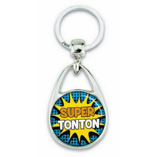 Porte clés "Super tonton" comics - Em création