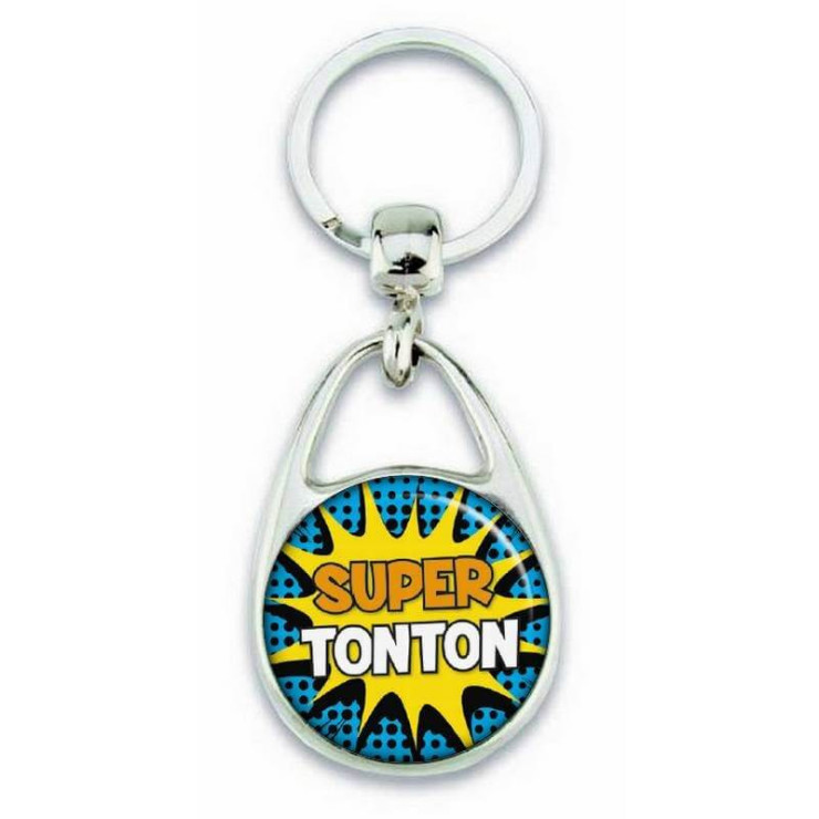 Porte clés "Super tonton" comics - Em création