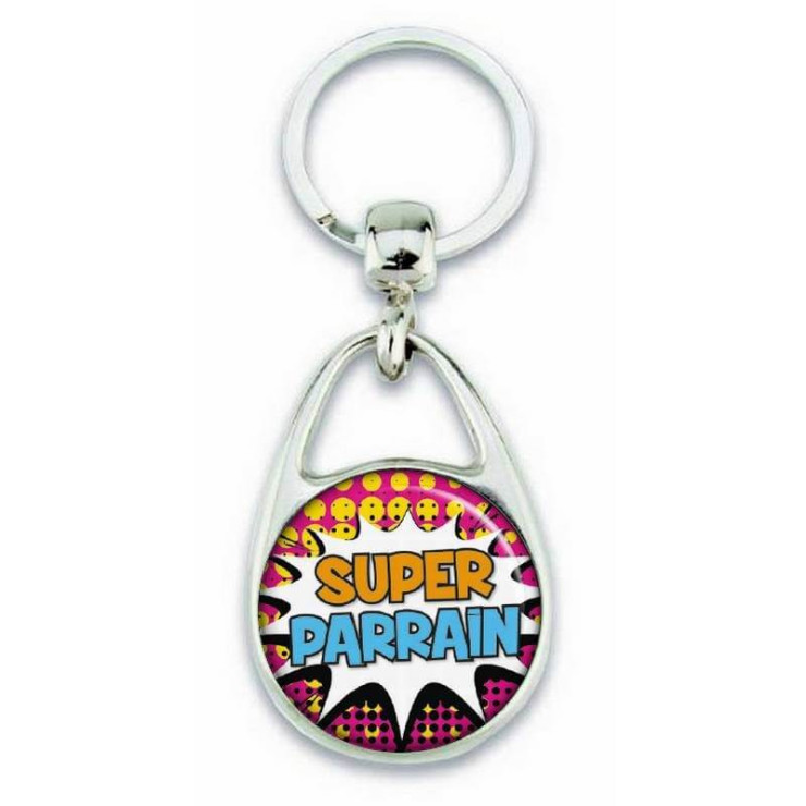 Porte clés "Super parrain" comics - Em création
