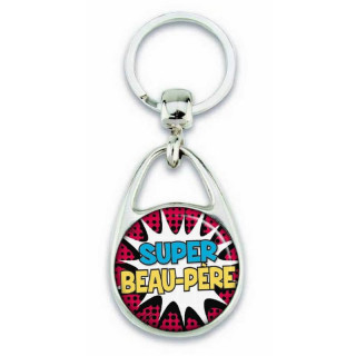 Porte clés "Super beau père" comics - Em création