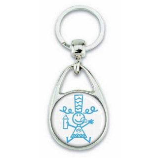 Porte clés Bigoudène enfant bleu - Em création
